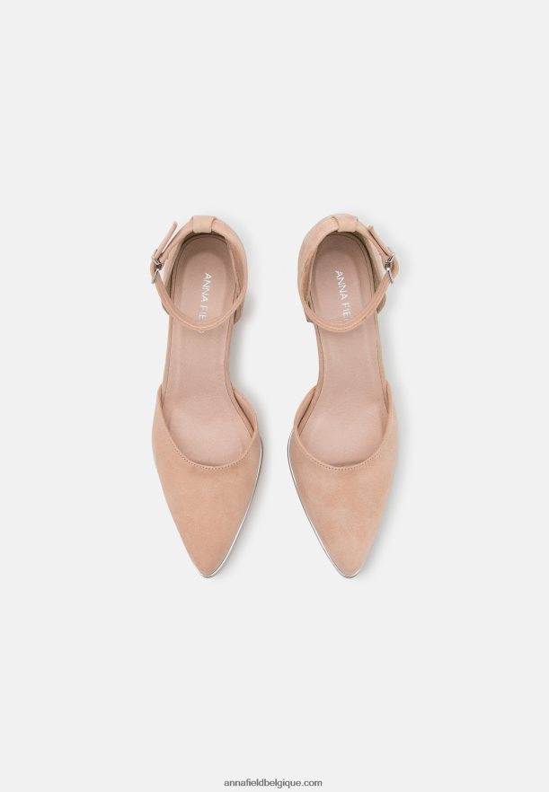 femmes talons classiques en cuir rose clair Anna FieldNHH26B1627
