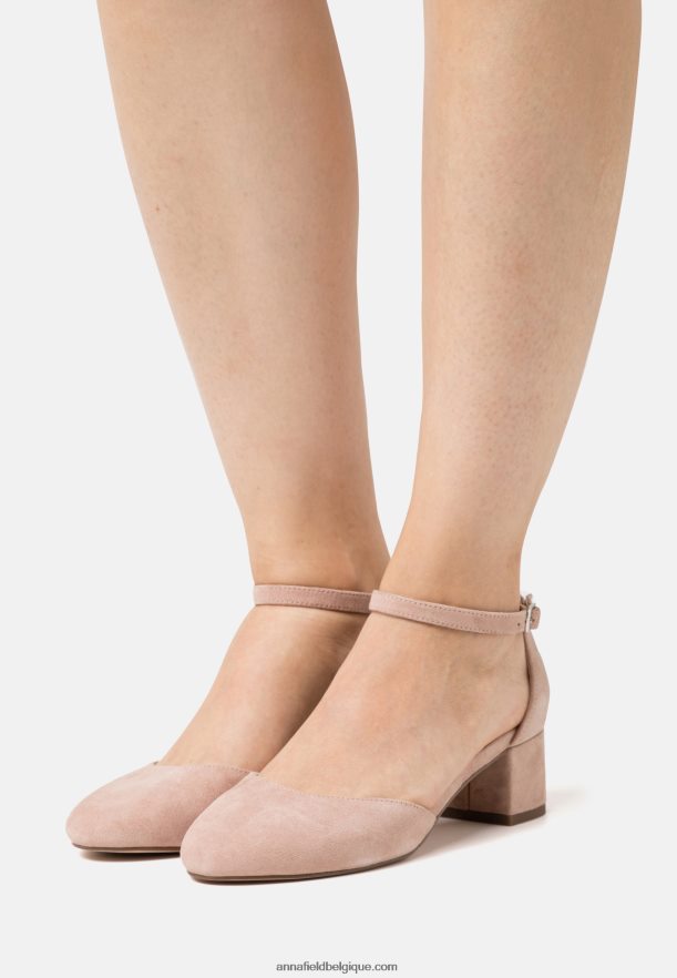 femmes talons classiques en cuir rose clair Anna FieldNHH26B1666