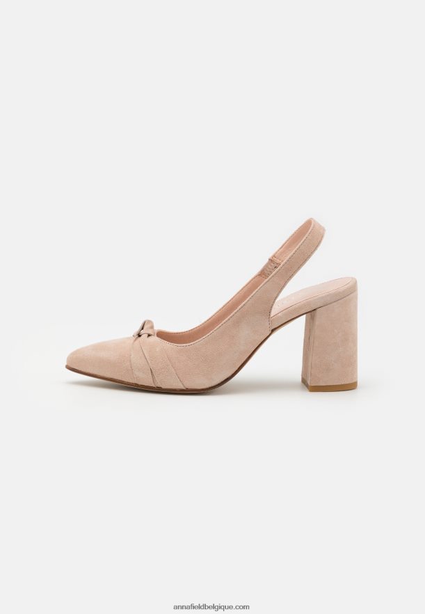 femmes talons classiques en cuir rose clair Anna FieldNHH26B1671
