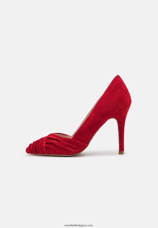 femmes talons classiques en cuir rouge foncé Anna FieldNHH26B1669