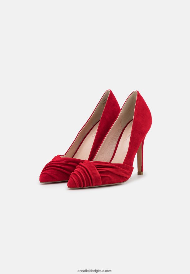 femmes talons classiques en cuir rouge foncé Anna FieldNHH26B1669