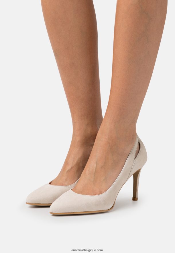 femmes talons hauts en cuir 1gris clair Anna FieldNHH26B1774