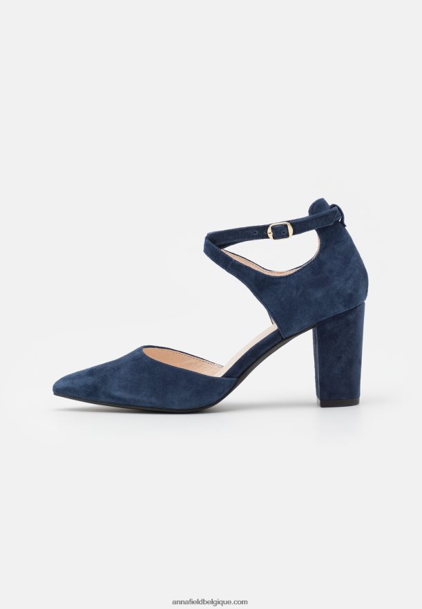 femmes talons hauts en cuir bleu foncé Anna FieldNHH26B1624