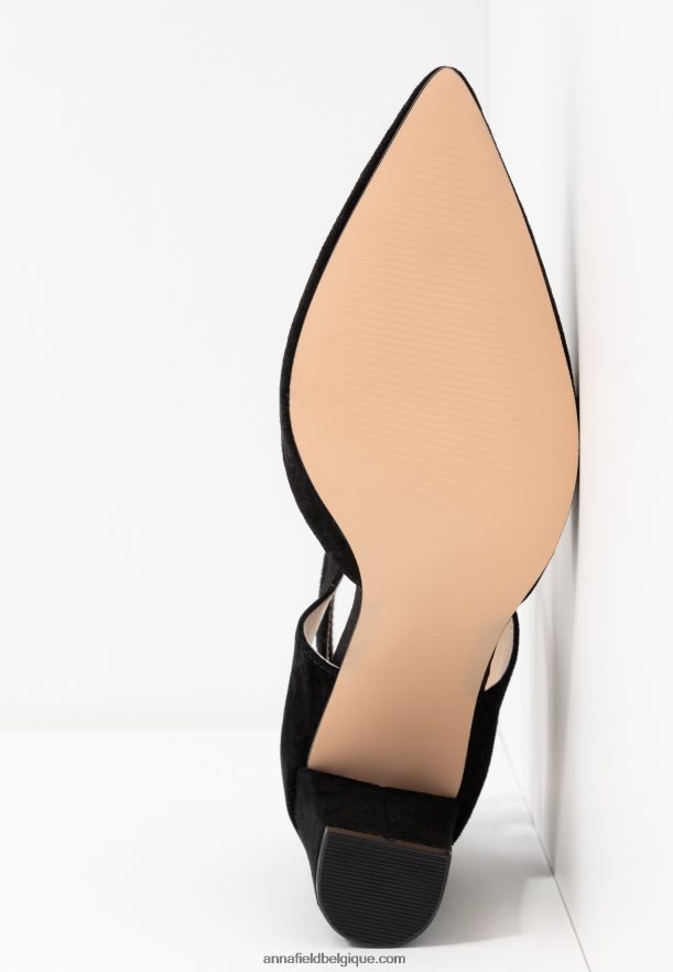 femmes talons hauts en cuir noir Anna FieldNHH26B1608