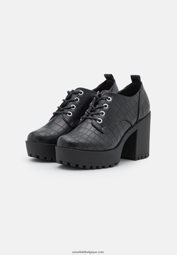 femmes talons à lacets noirs Anna FieldNHH26B1746