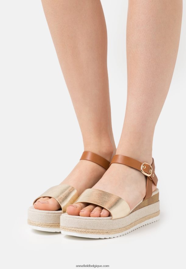 femmes espadrilles confort or Anna FieldNHH26B1456