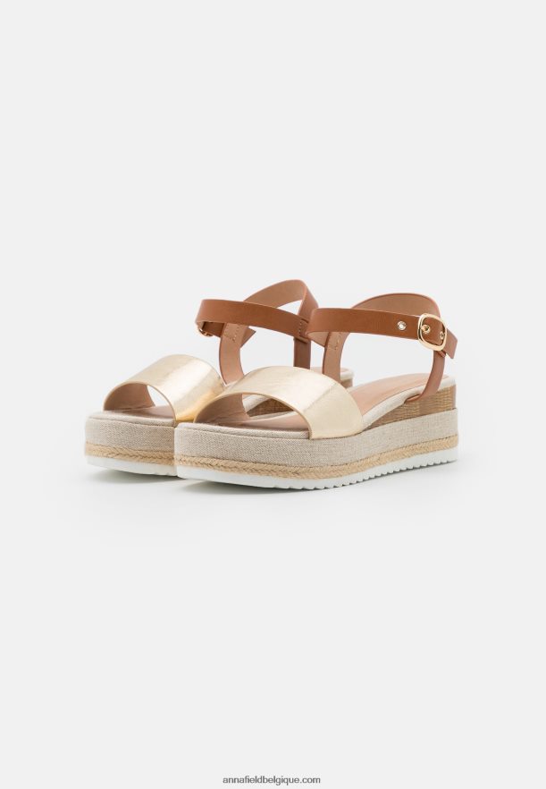 femmes espadrilles confort or Anna FieldNHH26B1456