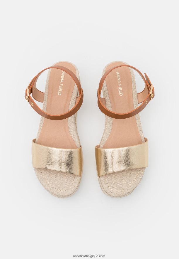 femmes espadrilles confort or Anna FieldNHH26B1456