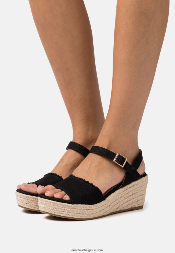 femmes espadrilles noires Anna FieldNHH26B1472