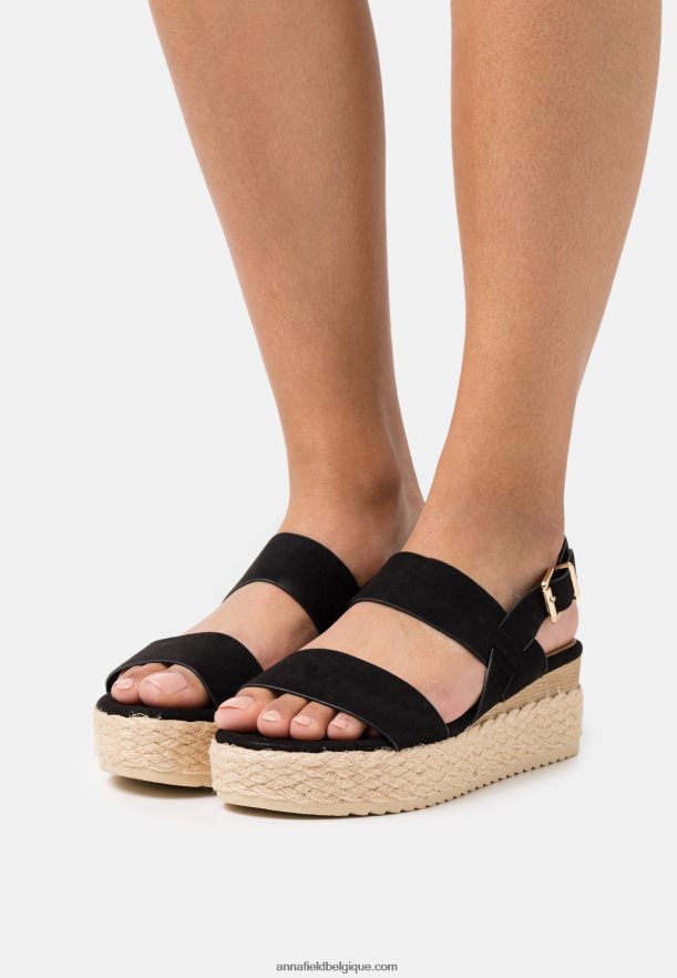 femmes espadrilles noires Anna FieldNHH26B1482