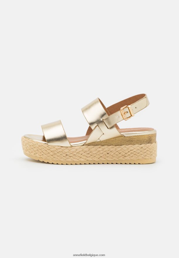 femmes espadrilles or Anna FieldNHH26B1481