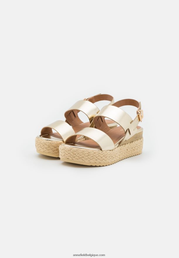 femmes espadrilles or Anna FieldNHH26B1481