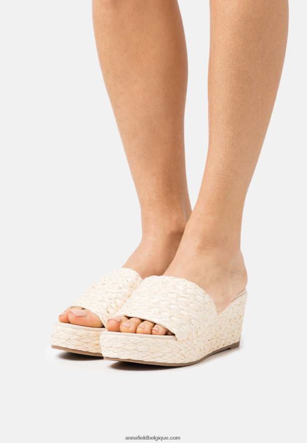 femmes mules à talons beiges Anna FieldNHH26B1883