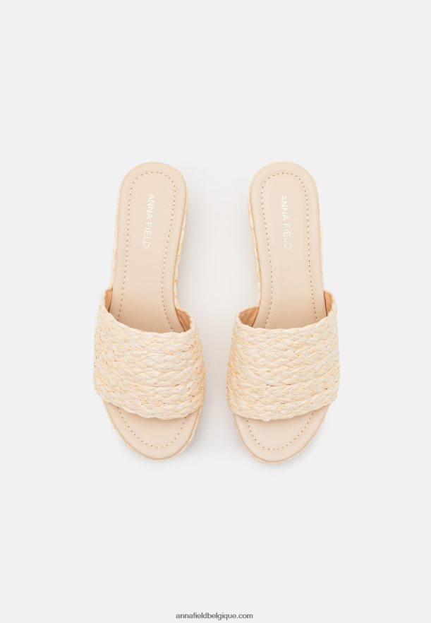 femmes mules à talons beiges Anna FieldNHH26B1883