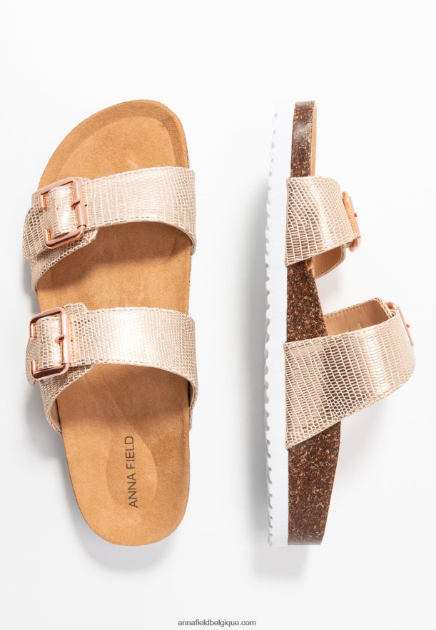 femmes pantoufles or rose Anna FieldNHH26B1865