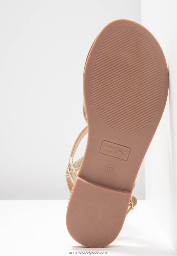 femmes sandales à barre en T dorées Anna FieldNHH26B1499