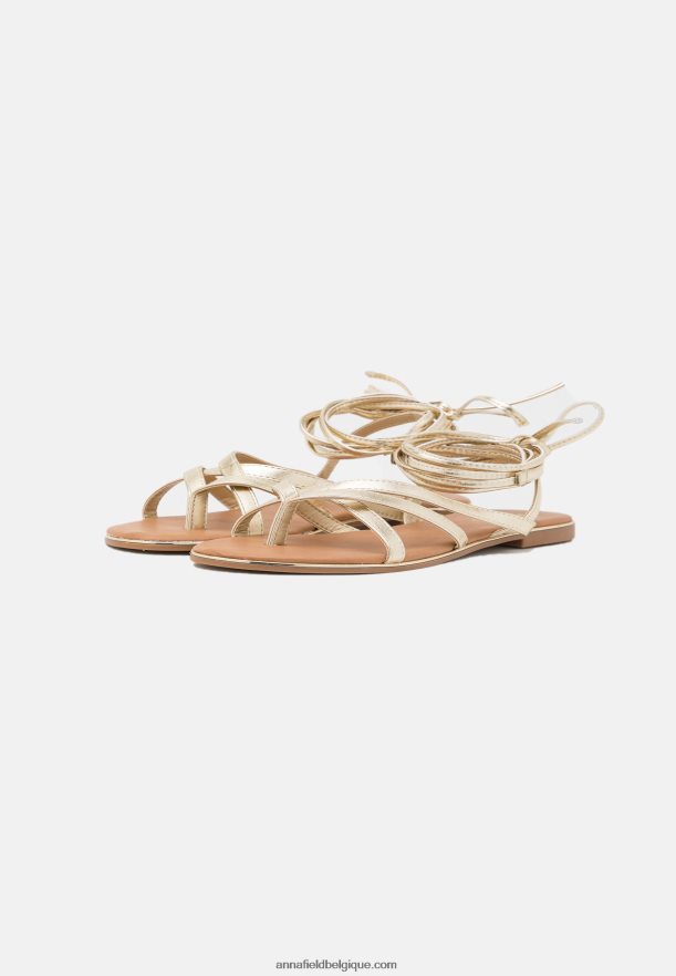 femmes sandales à barre en T dorées Anna FieldNHH26B1509