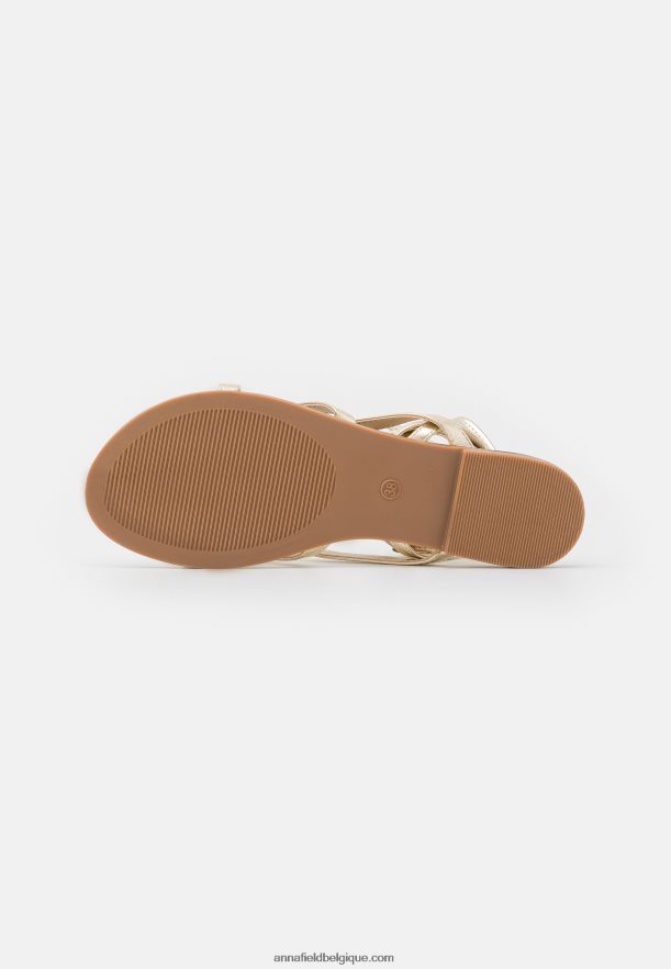 femmes sandales à barre en T dorées Anna FieldNHH26B1509