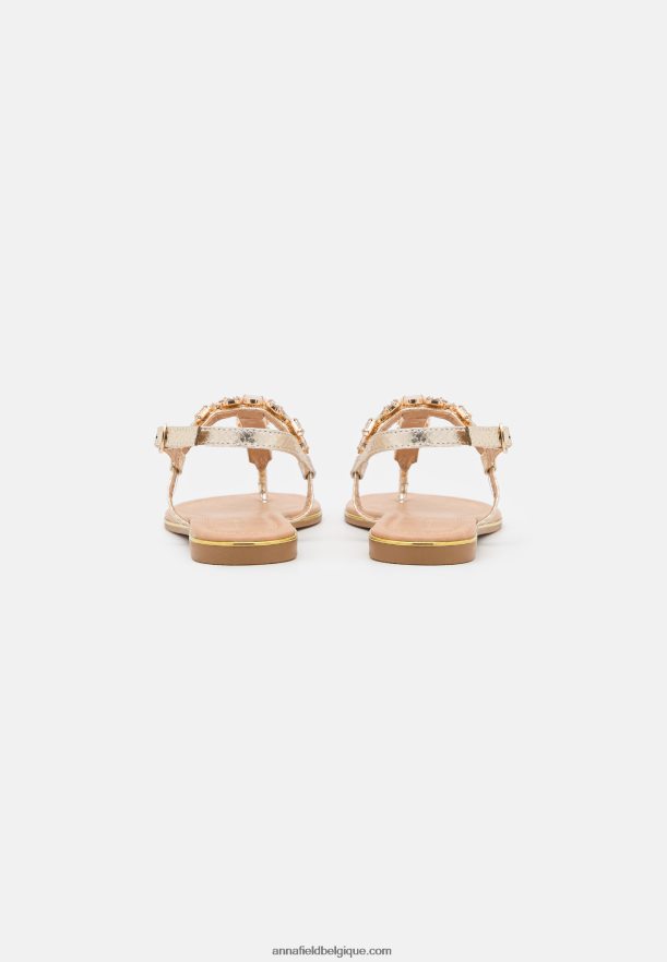 femmes sandales à barre en T dorées Anna FieldNHH26B1517