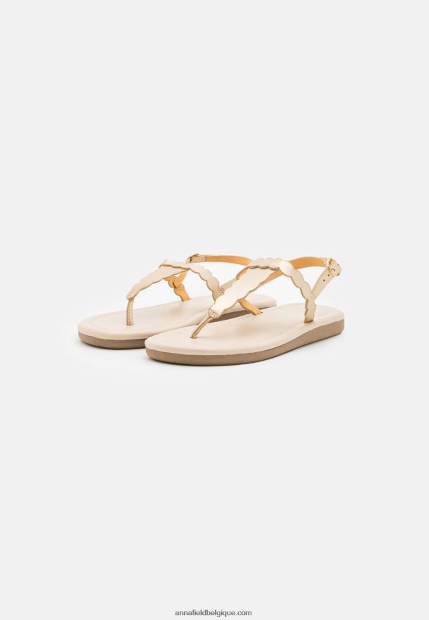 femmes sandales à barre en T dorées Anna FieldNHH26B1518