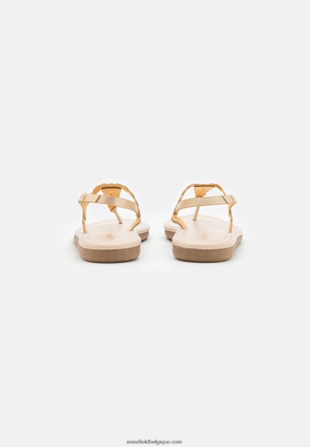 femmes sandales à barre en T dorées Anna FieldNHH26B1518