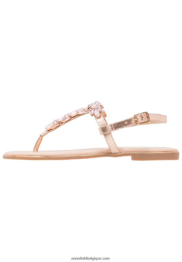 femmes sandales à barre en T or rose Anna FieldNHH26B1497