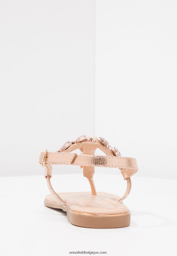 femmes sandales à barre en T or rose Anna FieldNHH26B1497