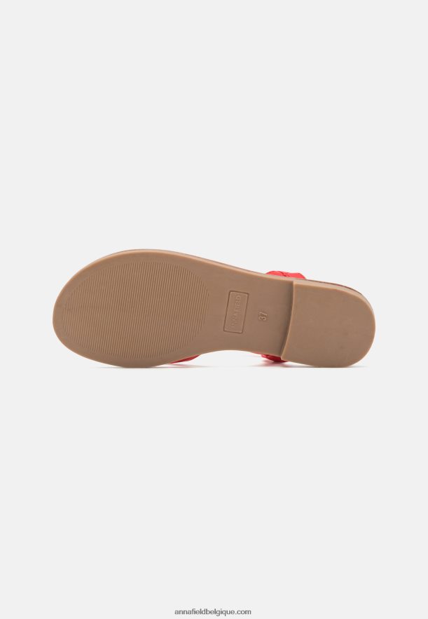 femmes sandales à barre en T rouge Anna FieldNHH26B1525