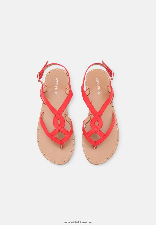 femmes sandales à barre en T rouge Anna FieldNHH26B1525