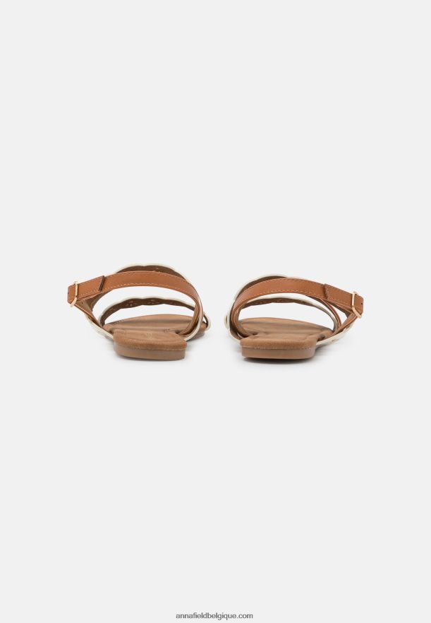 femmes sandales blanc/cognac Anna FieldNHH26B1308