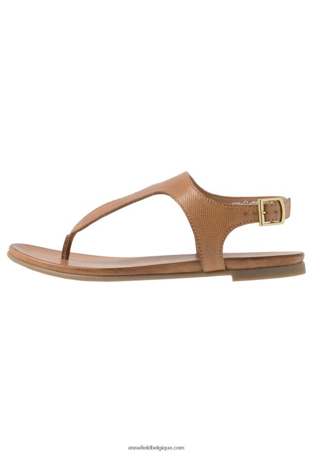 femmes sandales à bride en cuir cognac Anna FieldNHH26B1495