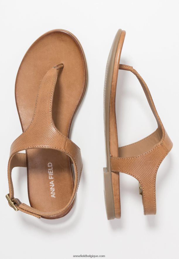 femmes sandales à bride en cuir cognac Anna FieldNHH26B1495