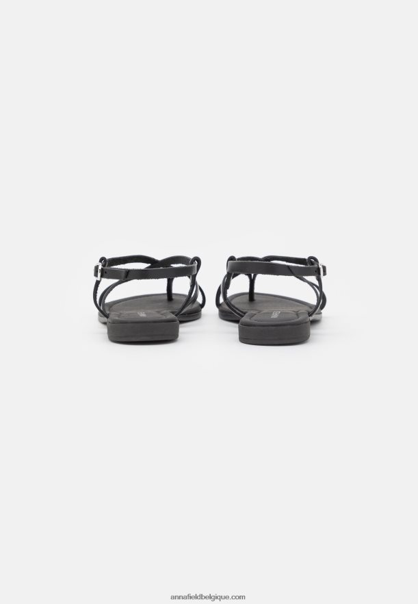 femmes sandales à bride en cuir noir Anna FieldNHH26B1532