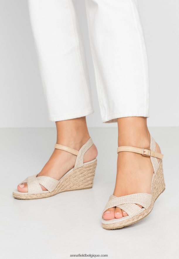femmes sandales compensées beiges Anna FieldNHH26B1449
