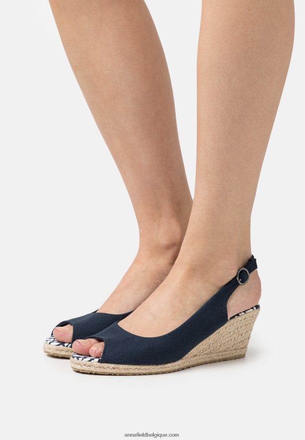 femmes sandales compensées bleu foncé Anna FieldNHH26B1473