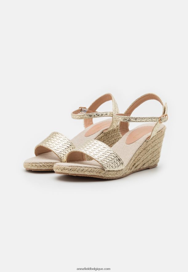 femmes sandales compensées dorées Anna FieldNHH26B1475