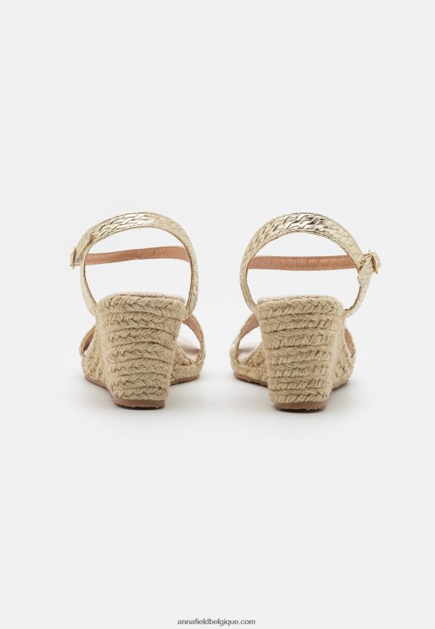 femmes sandales compensées dorées Anna FieldNHH26B1475