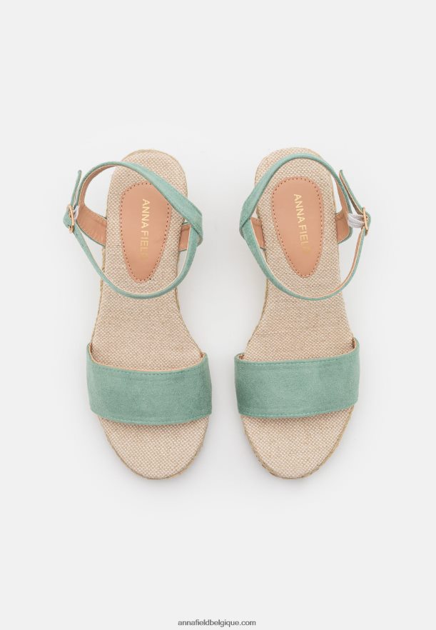 femmes sandales compensées menthe Anna FieldNHH26B1487