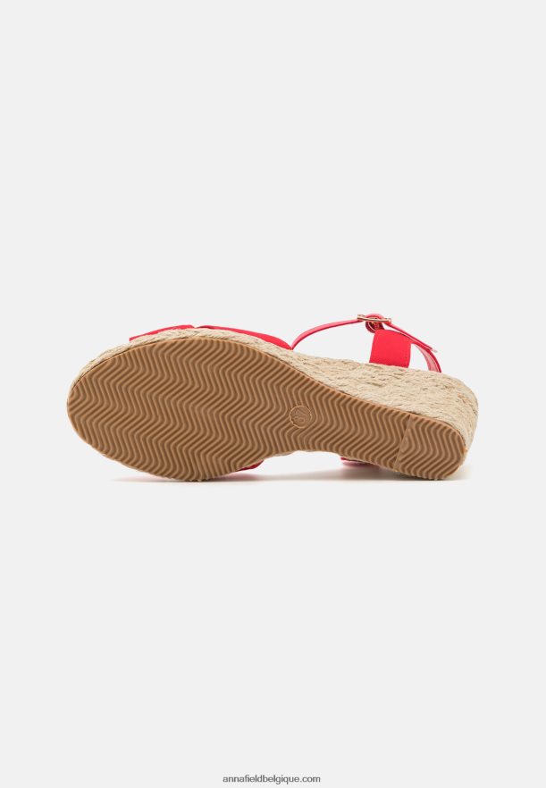 femmes sandales compensées rouge Anna FieldNHH26B1468
