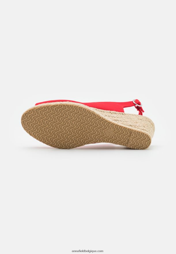 femmes sandales compensées rouge Anna FieldNHH26B1490