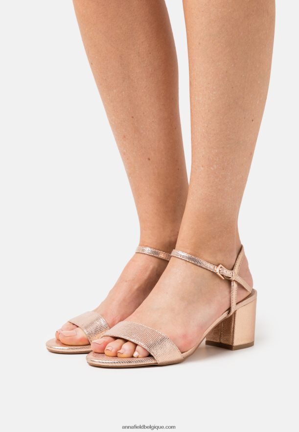 femmes sandales couleur or rose Anna FieldNHH26B1254