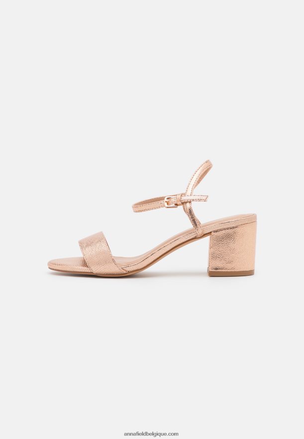 femmes sandales couleur or rose Anna FieldNHH26B1254