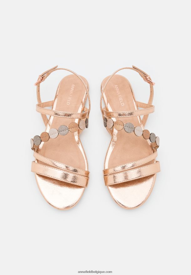 femmes sandales couleur or rose Anna FieldNHH26B1313