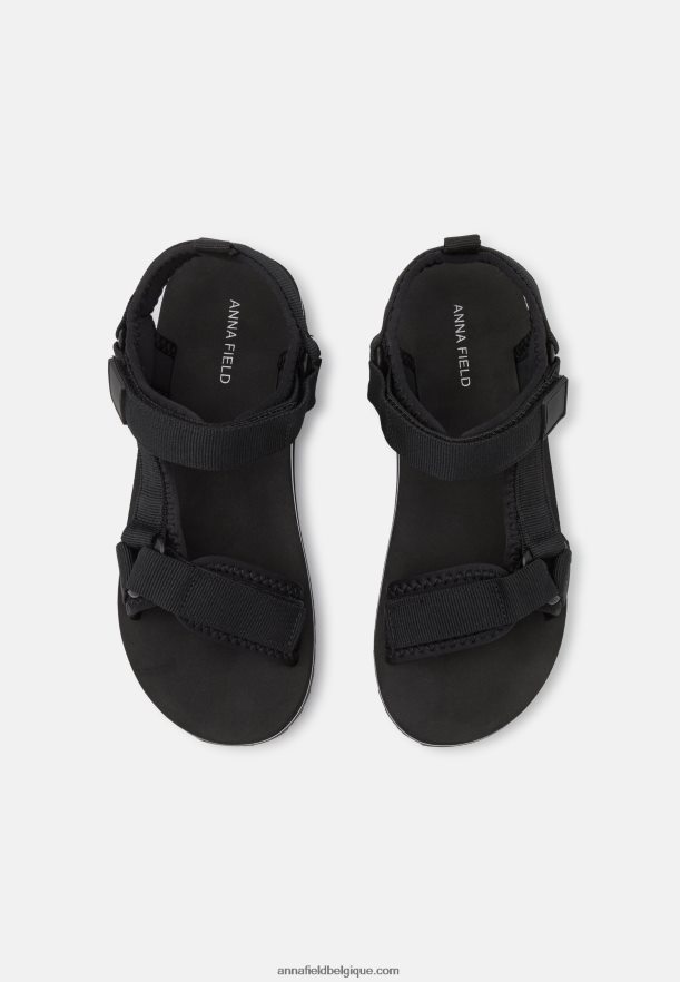 femmes sandales de marche noires Anna FieldNHH26B1298