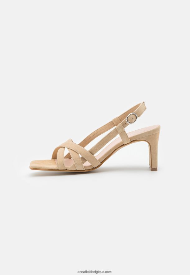 femmes sandales en cuir beige Anna FieldNHH26B1446