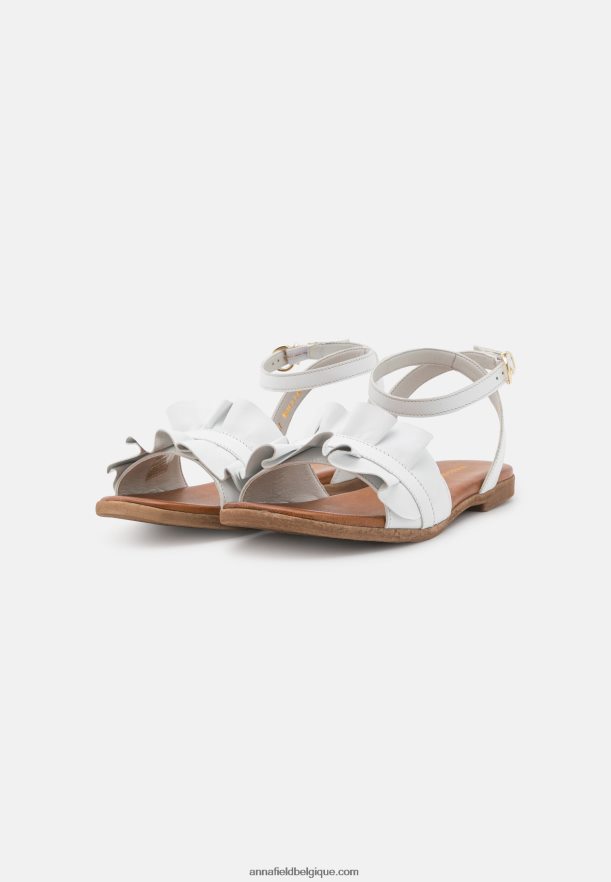 femmes sandales en cuir blanc Anna FieldNHH26B1262