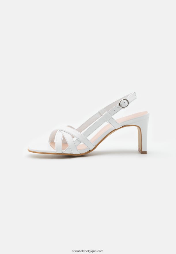 femmes sandales en cuir blanc Anna FieldNHH26B1405