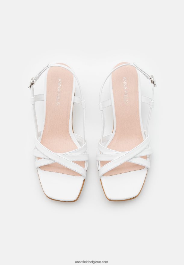 femmes sandales en cuir blanc Anna FieldNHH26B1405