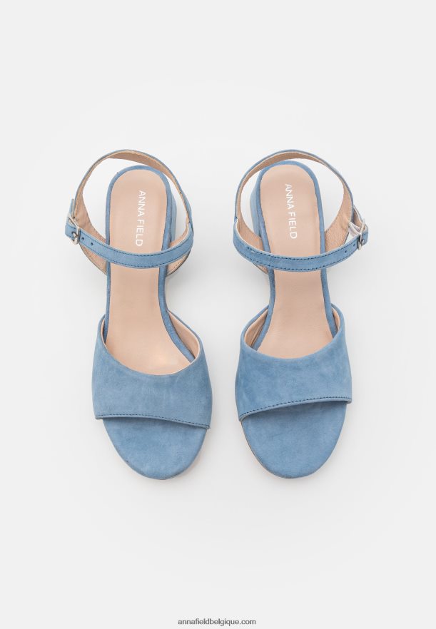 femmes sandales en cuir bleu clair Anna FieldNHH26B1382