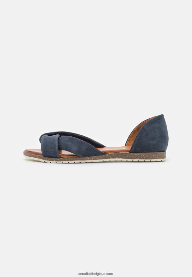 femmes sandales en cuir bleu foncé Anna FieldNHH26B1340